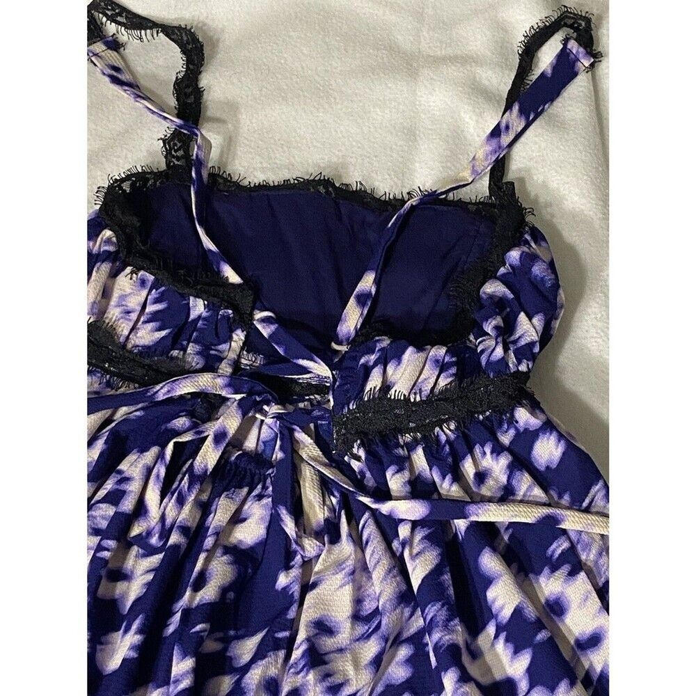 Urban Outfitters Sz L Women’s Baby Doll Pockets Lace Purple/Blue Strapless Dress - Picture 9 of 11